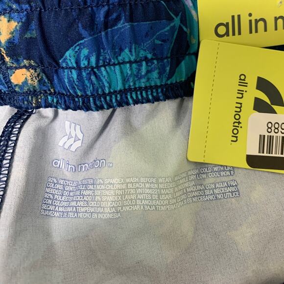 New All In Motion Boys Small (6/7)Tropical Floral UPF 50+ Unlined Swim Trunks - Picture 3 of 3